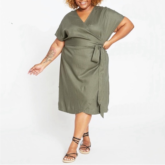 Universal Standard True wrap style dress in a linen blend, New with Tags - Picture 1 of 7